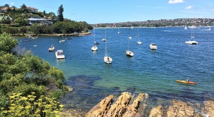 玫瑰湾位于悉尼东部郊区的临海高尚住宅地段，距离悉尼商业中心区大约7千米，旧南头路以东归韦佛利议会管辖，西面近海湾的地区则属于胡拉勒自治市的一部分。传统上，玫瑰湾是个犹太人社区。