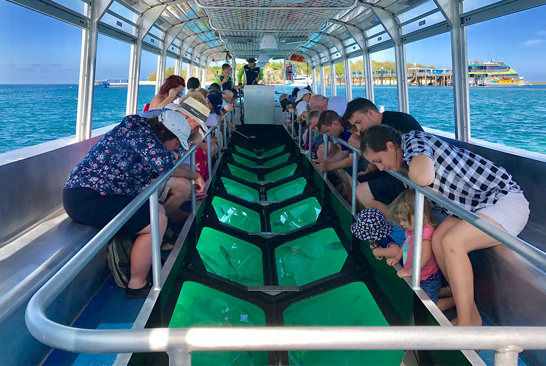 假如您不下水，浮台配备的海底观察站和宽敞的空调半潜艇同样能让您置身于精彩的海底世界，不湿身也能泰然观赏大堡礁。