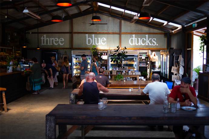 拜伦湾THE FARM 农场著名的三只蓝鸭餐厅