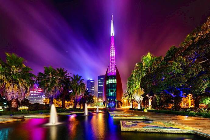 珀斯天鹅钟塔夜景