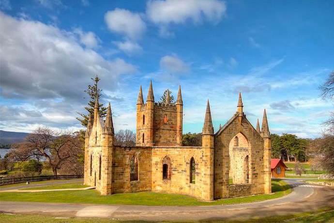 塔斯马尼亚瑟港监狱遗址-四大奇观塔司曼拱洞,魔鬼厨房,棋盘石,喷水洞-8.5小时（含门票）